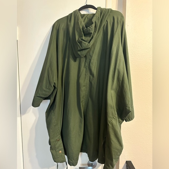 Koto Olive Green Hooded Poncho - Picture 5 of 5